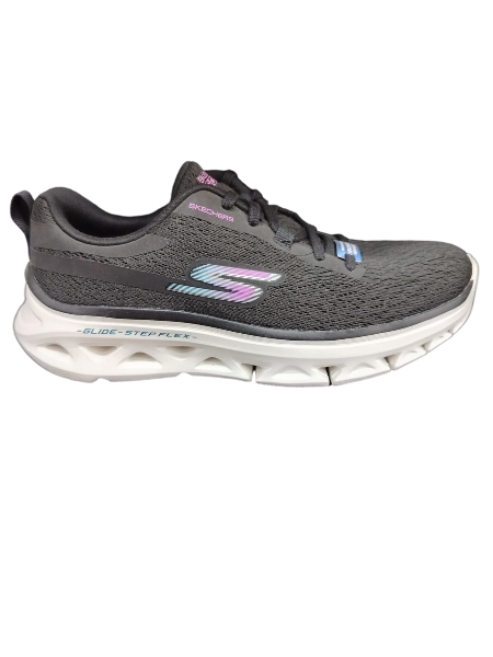 Skechers Glide Step flex Go Run Black Womens cushion Shoes